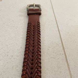 Brown leather belt